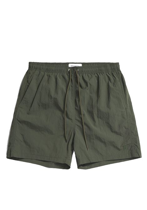 costume da bagno hauge recycled uomo verde oliva NORSE PROJECTS | N35-06068131